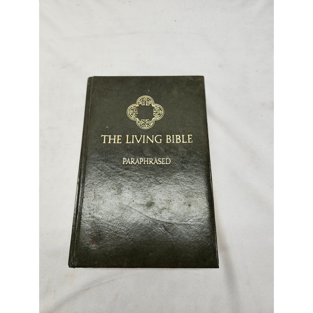 The Living Bible Paraphrased Tyndale House 1974 Vintage Green Hardcover Bible